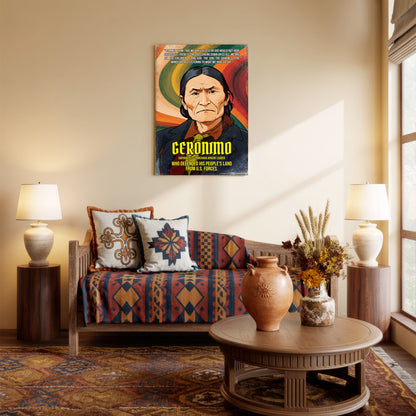 Geronimo Chiricahua Apache Leader Quote Native American History Art Poster/Canvas