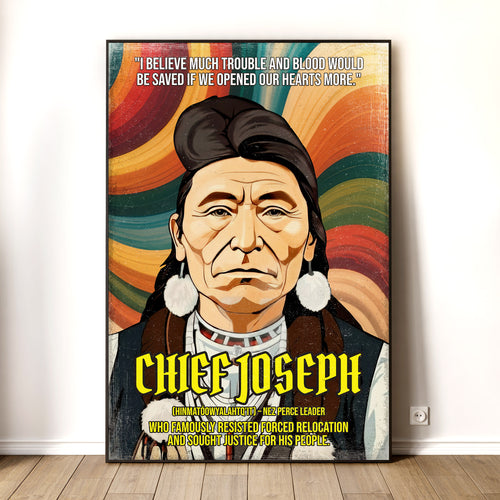 Chief Joseph Nez Perce Leader Quote Native American History Art Poster/Canvas