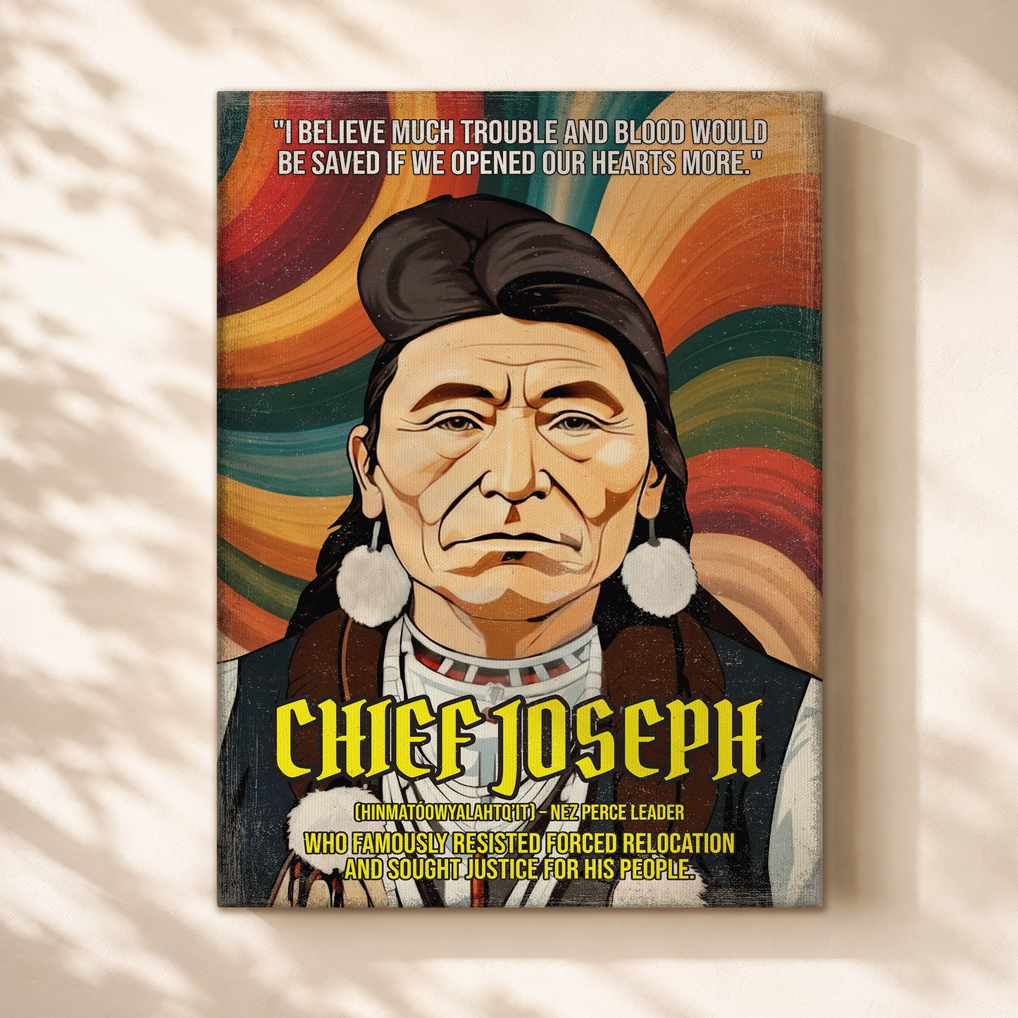 Chief Joseph Nez Perce Leader Quote Native American History Art Poster/Canvas