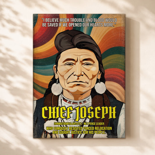 Chief Joseph Nez Perce Leader Quote Native American History Art Poster/Canvas