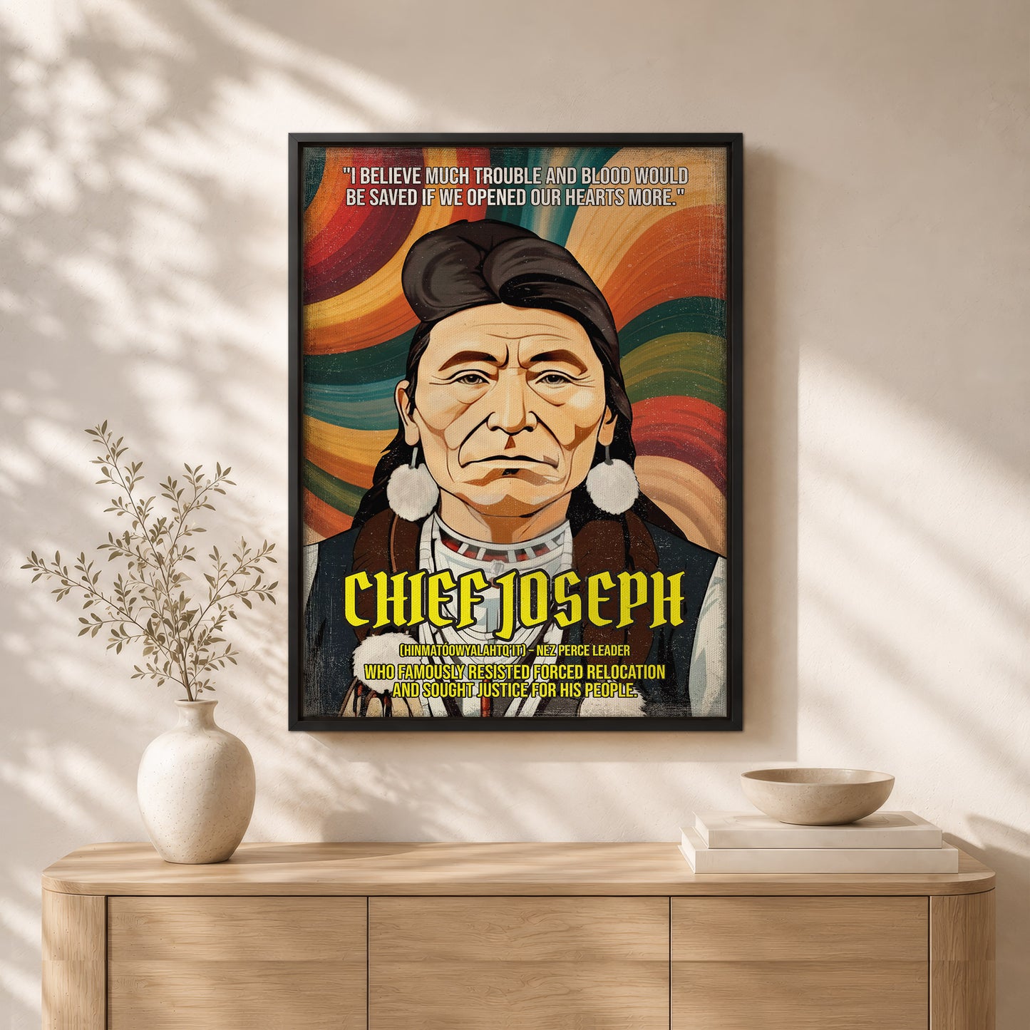 Chief Joseph Nez Perce Leader Quote Native American History Art Poster/Canvas