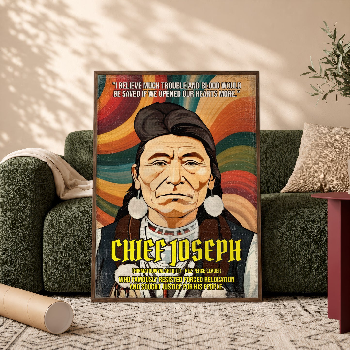 Chief Joseph Nez Perce Leader Quote Native American History Art Poster/Canvas