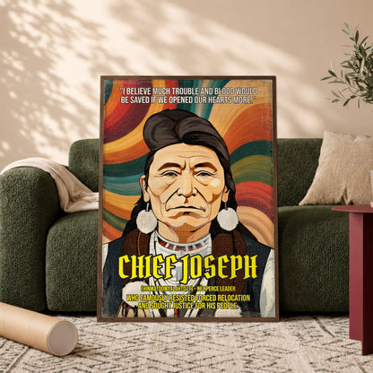 Chief Joseph Nez Perce Leader Quote Native American History Art Poster/Canvas