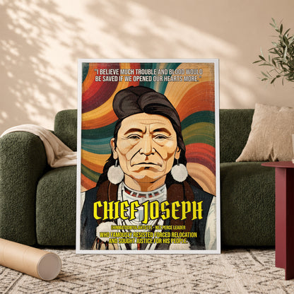 Chief Joseph Nez Perce Leader Quote Native American History Art Poster/Canvas