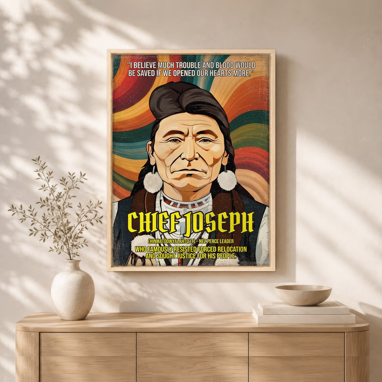 Chief Joseph Nez Perce Leader Quote Native American History Art Poster/Canvas