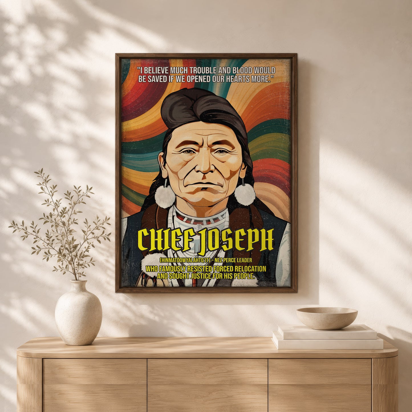 Chief Joseph Nez Perce Leader Quote Native American History Art Poster/Canvas