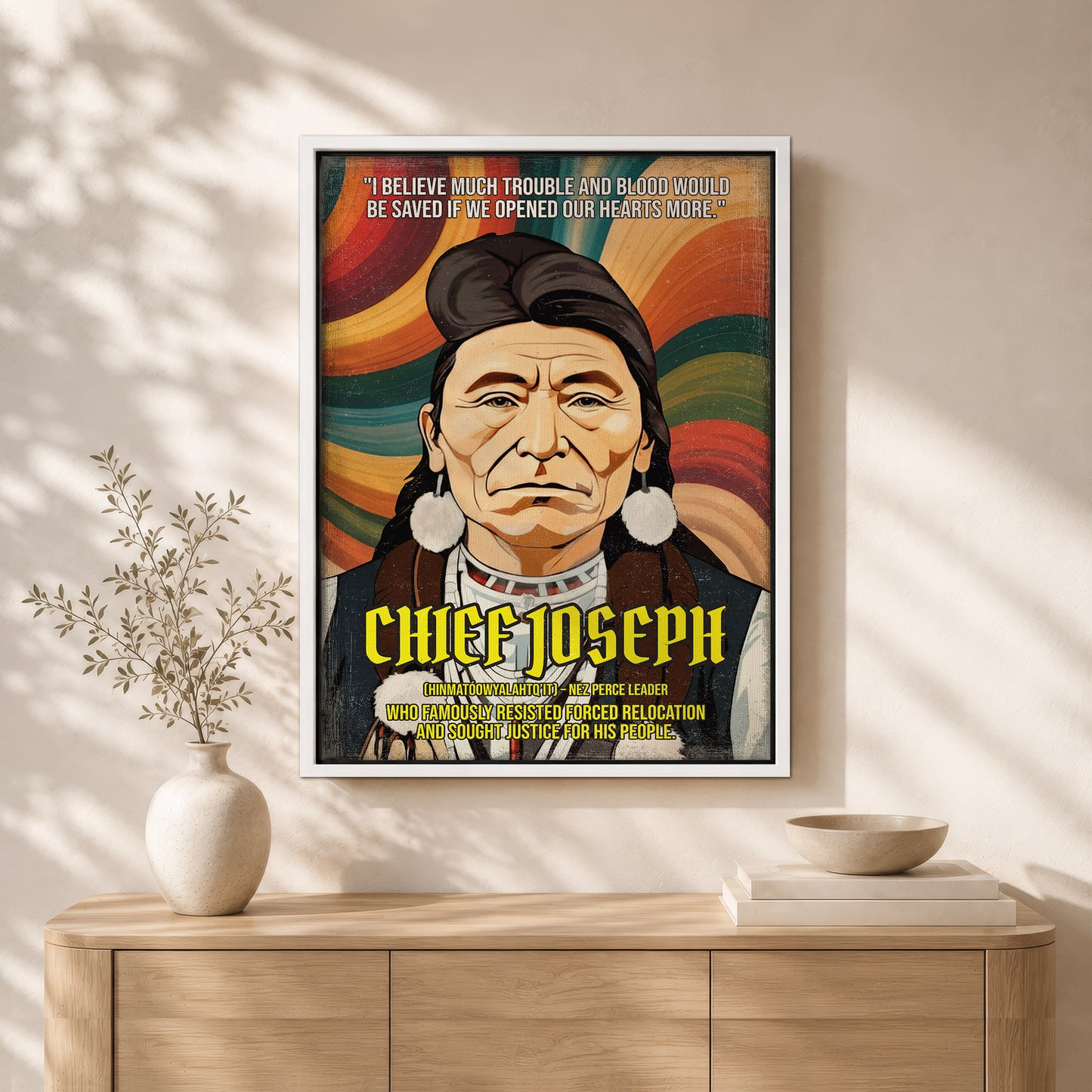 Chief Joseph Nez Perce Leader Quote Native American History Art Poster/Canvas