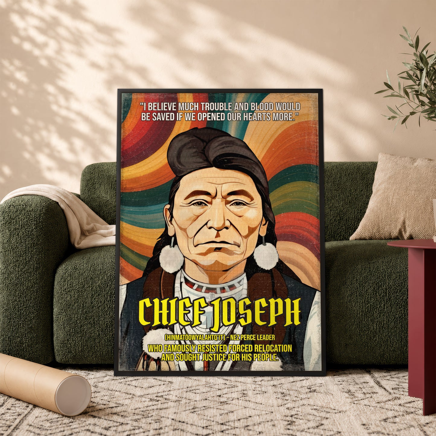 Chief Joseph Nez Perce Leader Quote Native American History Art Poster/Canvas