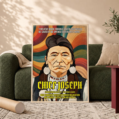 Chief Joseph Nez Perce Leader Quote Native American History Art Poster/Canvas