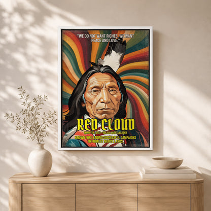 Red Cloud Oglala Lakota Leader Quote Native American History Art Poster/Canvas