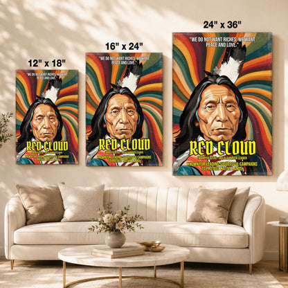 Red Cloud Oglala Lakota Leader Quote Native American History Art Poster/Canvas