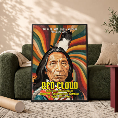 Red Cloud Oglala Lakota Leader Quote Native American History Art Poster/Canvas