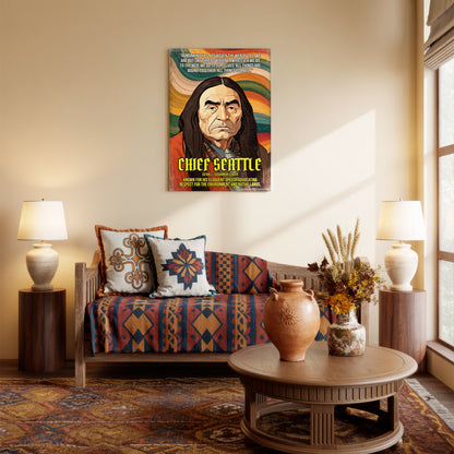 Chief Seattle Suquamish Leader Quote Native American History Art Poster/Canvas