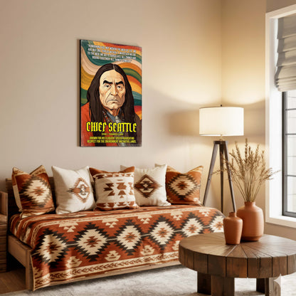 Chief Seattle Suquamish Leader Quote Native American History Art Poster/Canvas