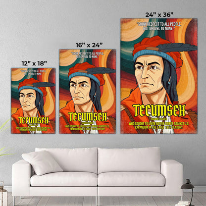 Tecumseh Shawnee Leader Quote Native American History Art Poster/Canvas