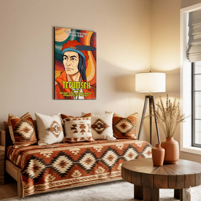 Tecumseh Shawnee Leader Quote Native American History Art Poster/Canvas