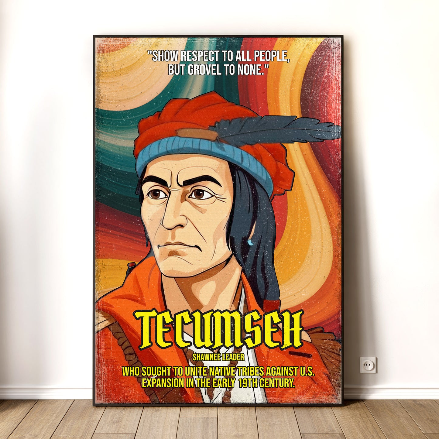 Tecumseh Shawnee Leader Quote Native American History Art Poster/Canvas