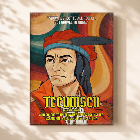 Tecumseh Shawnee Leader Quote Native American History Art Poster/Canvas