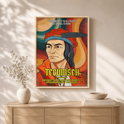 Tecumseh Shawnee Leader Quote Native American History Art Poster/Canvas