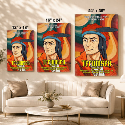 Tecumseh Shawnee Leader Quote Native American History Art Poster/Canvas