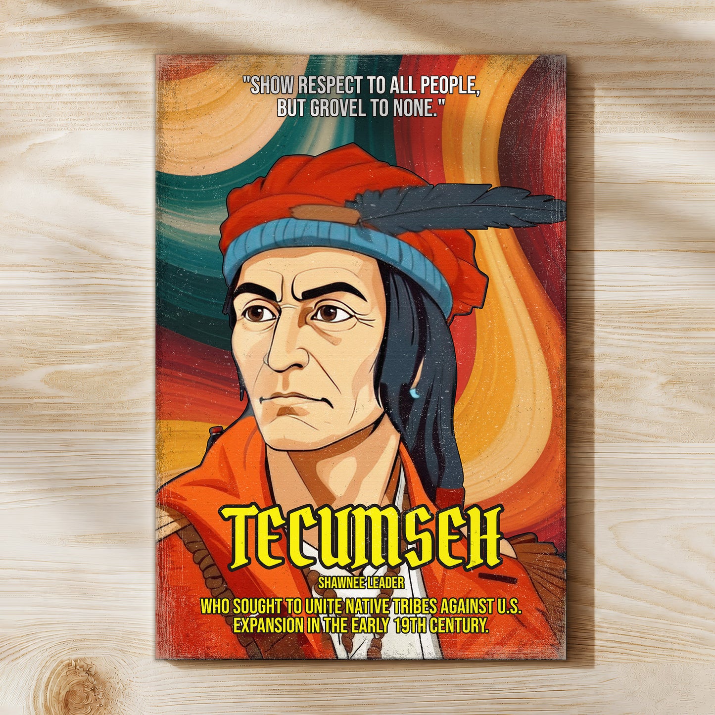 Tecumseh Shawnee Leader Quote Native American History Art Poster/Canvas