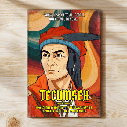 Tecumseh Shawnee Leader Quote Native American History Art Poster/Canvas