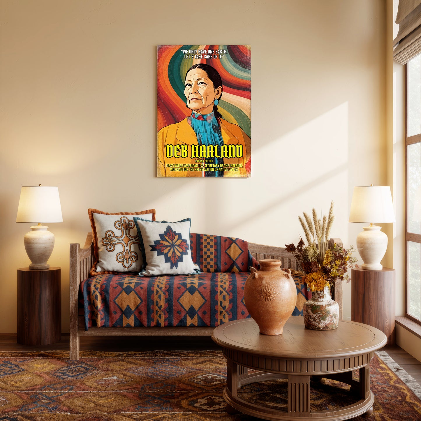 Deb Haaland Laguna Pueblo Quote Native American History Art Poster/Canvas