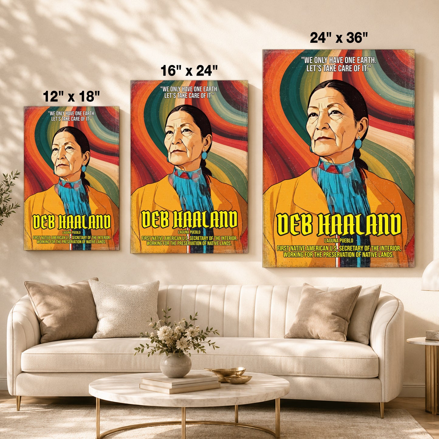 Deb Haaland Laguna Pueblo Quote Native American History Art Poster/Canvas