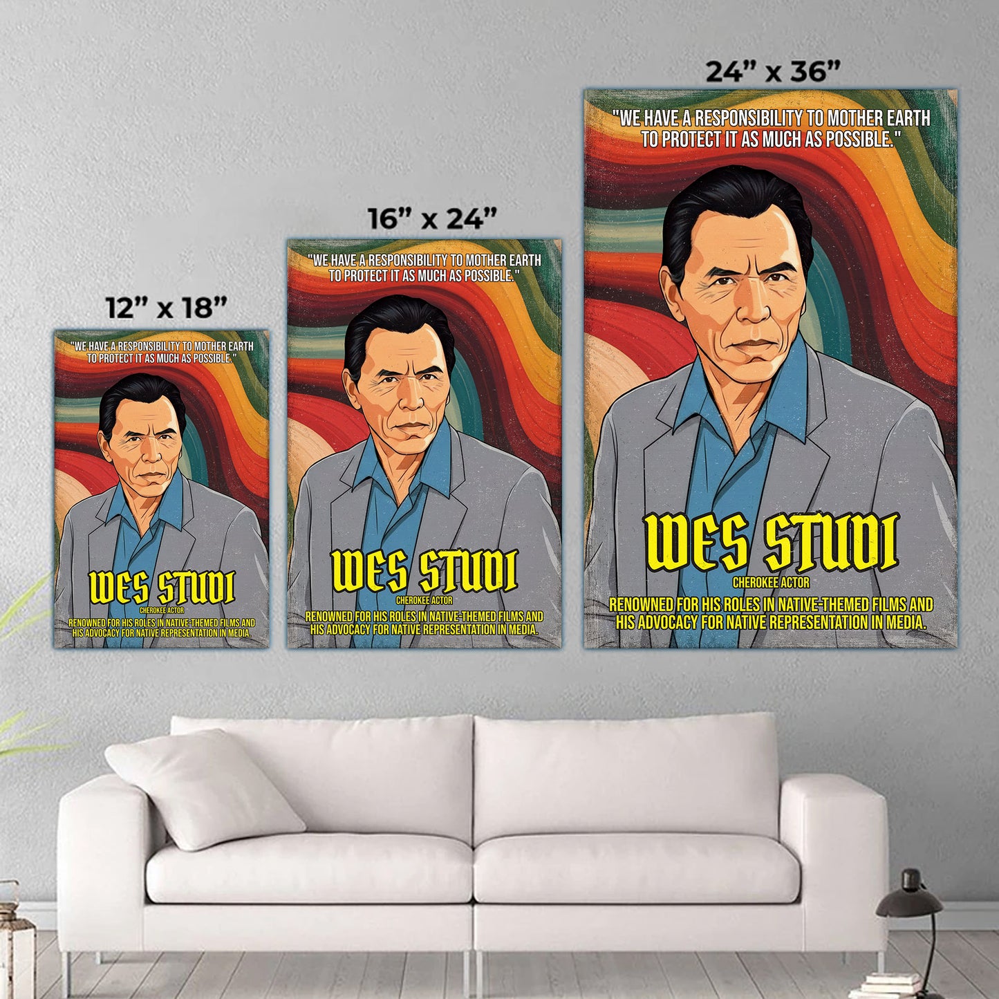Wes Studi Cherokee Actor Quote Native American History Art Poster/Canvas