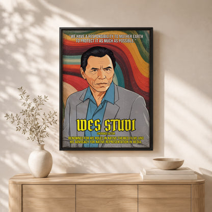 Wes Studi Cherokee Actor Quote Native American History Art Poster/Canvas
