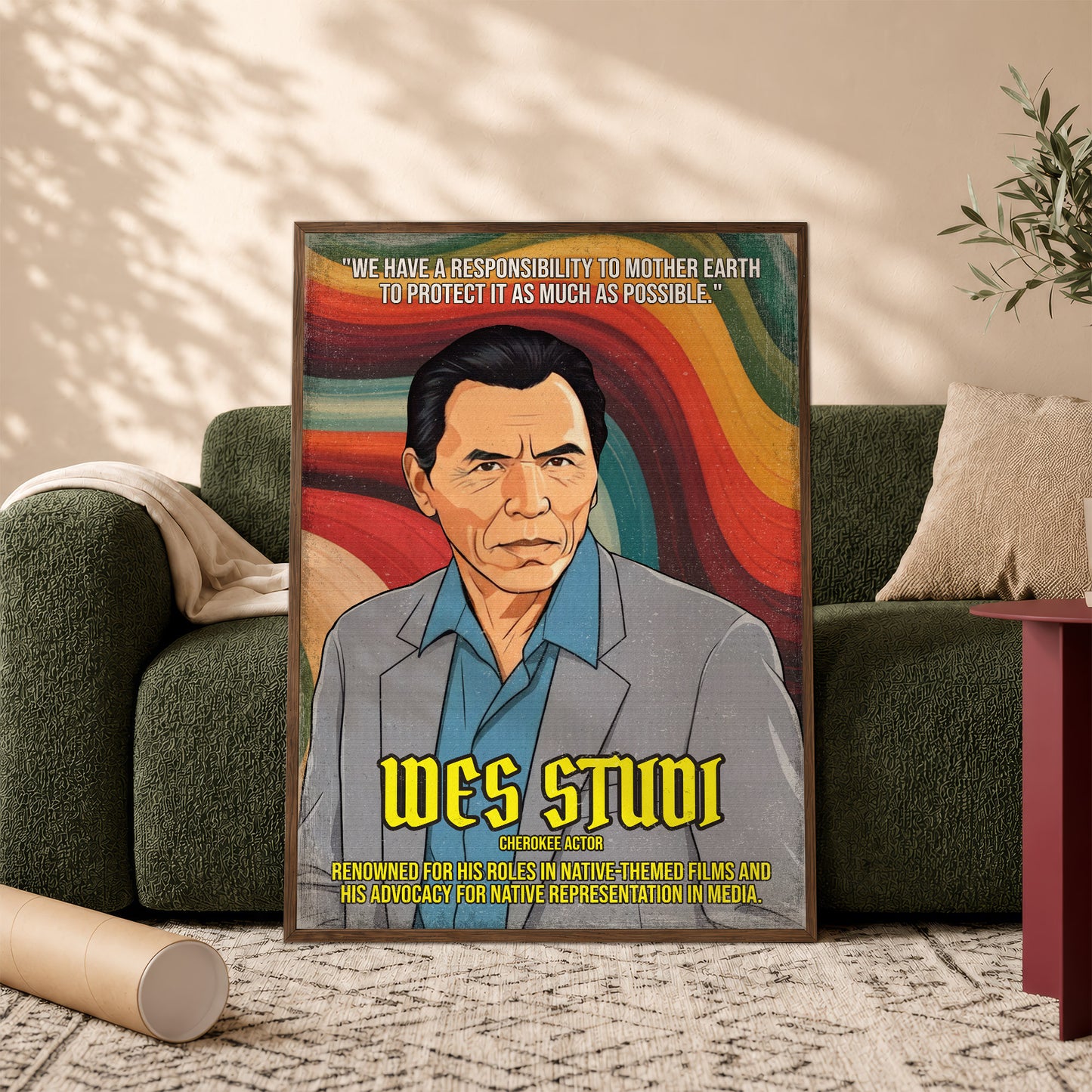 Wes Studi Cherokee Actor Quote Native American History Art Poster/Canvas