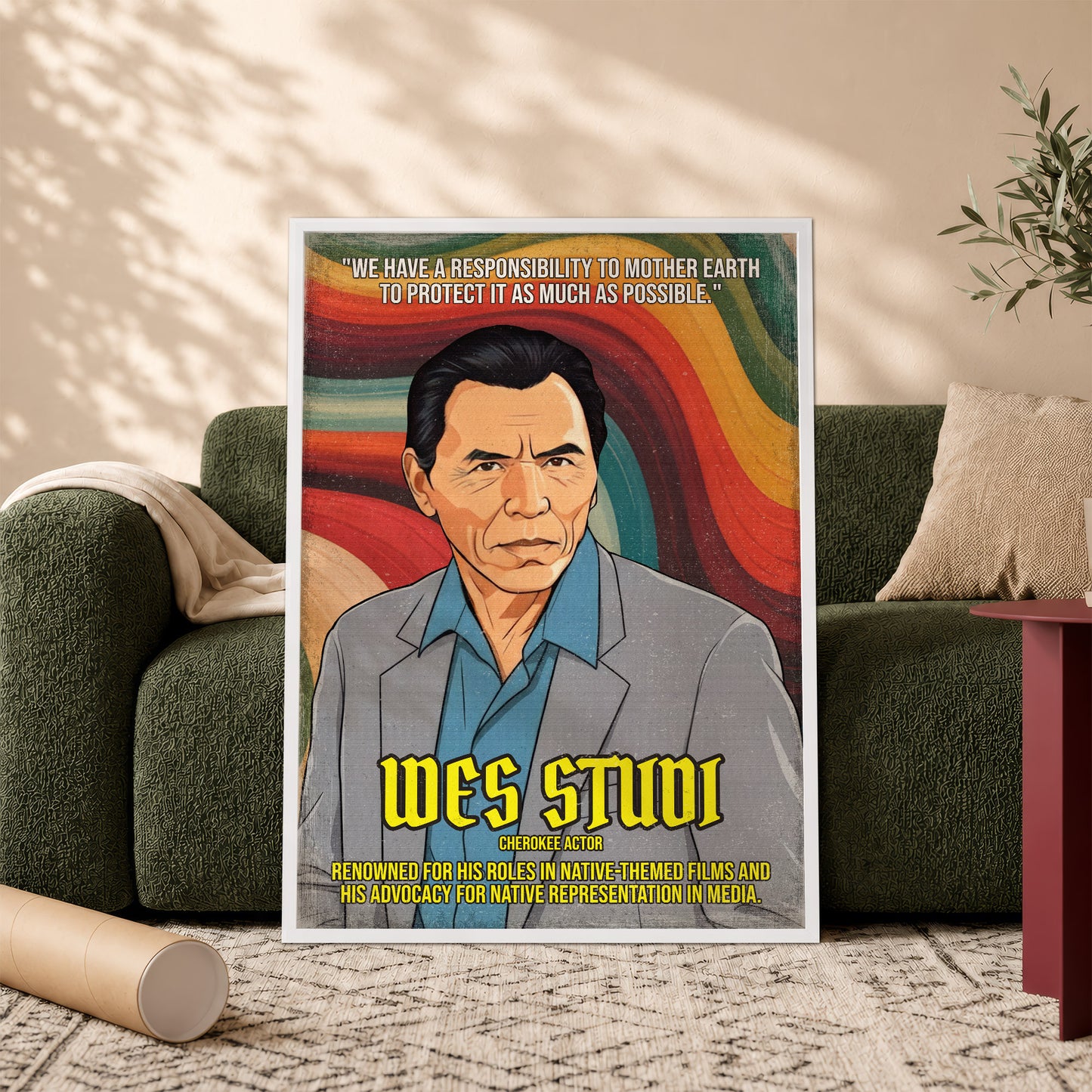 Wes Studi Cherokee Actor Quote Native American History Art Poster/Canvas