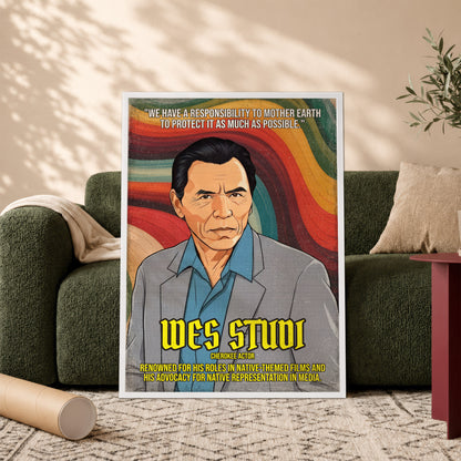 Wes Studi Cherokee Actor Quote Native American History Art Poster/Canvas