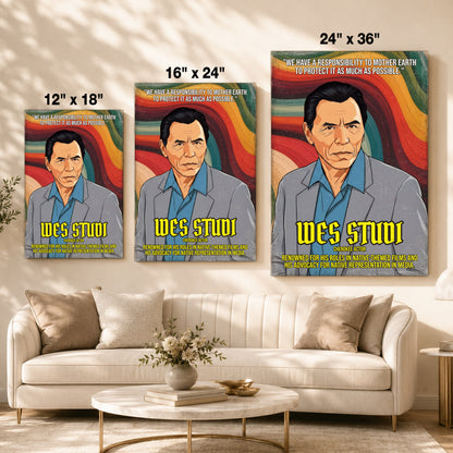 Wes Studi Cherokee Actor Quote Native American History Art Poster/Canvas
