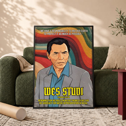 Wes Studi Cherokee Actor Quote Native American History Art Poster/Canvas