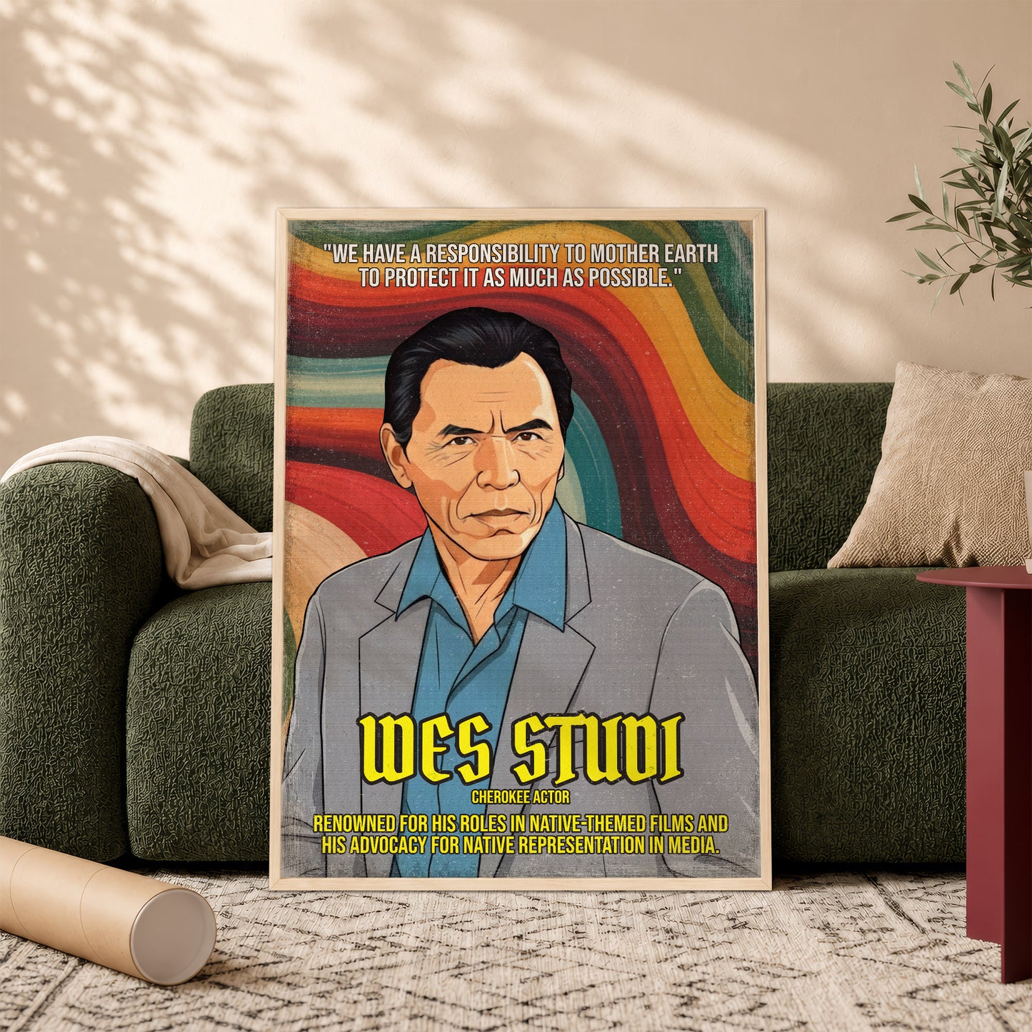 Wes Studi Cherokee Actor Quote Native American History Art Poster/Canvas