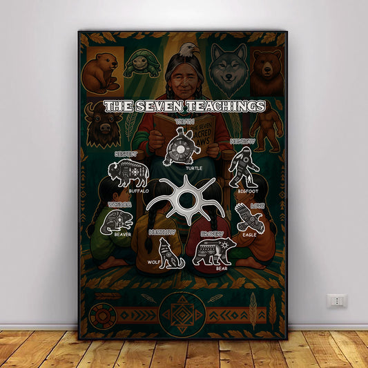 The Seven Teachings - Indigenous Animals Graphic Poster/Canvas