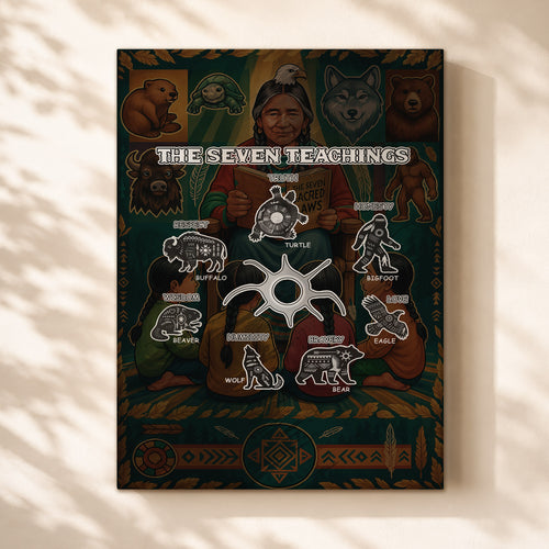 The Seven Teachings - Indigenous Animals Graphic Poster/Canvas