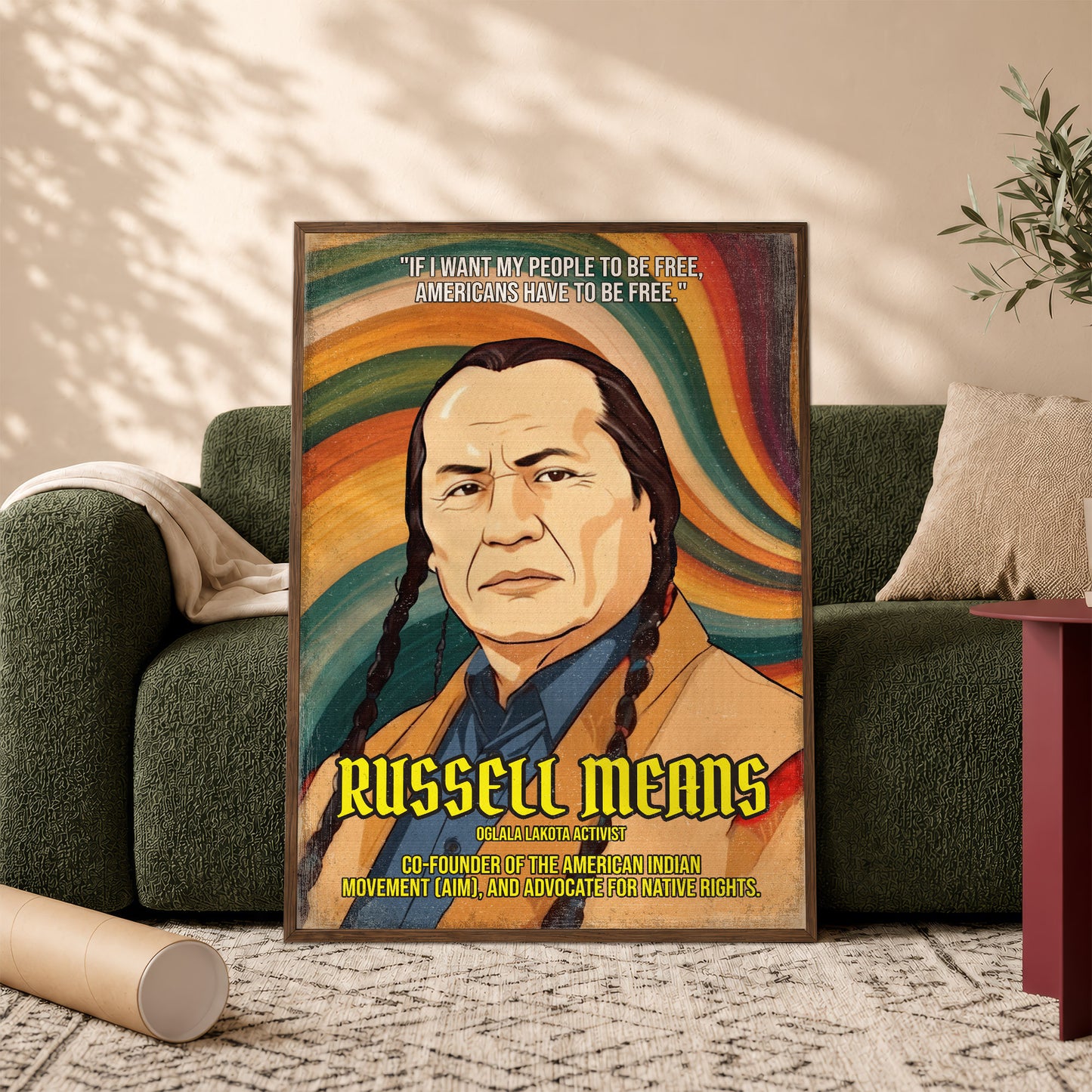Russell Means Oglala Lakota Activist Quote Native American History Art Poster/Canvas
