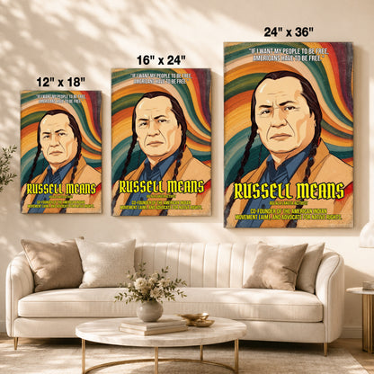Russell Means Oglala Lakota Activist Quote Native American History Art Poster/Canvas