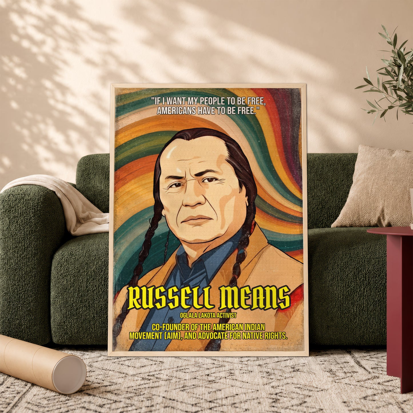 Russell Means Oglala Lakota Activist Quote Native American History Art Poster/Canvas