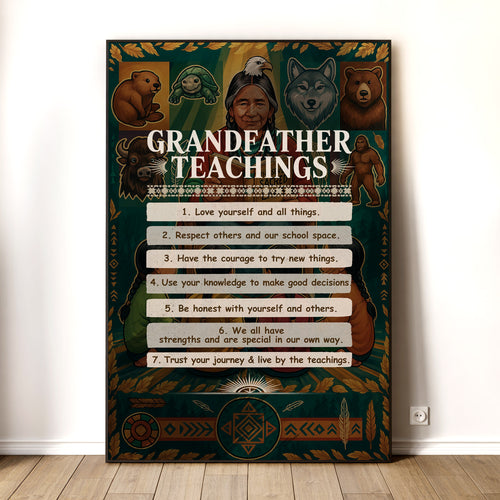 Grandfather Teachings - 7 Guiding Principles Poster/Canvas