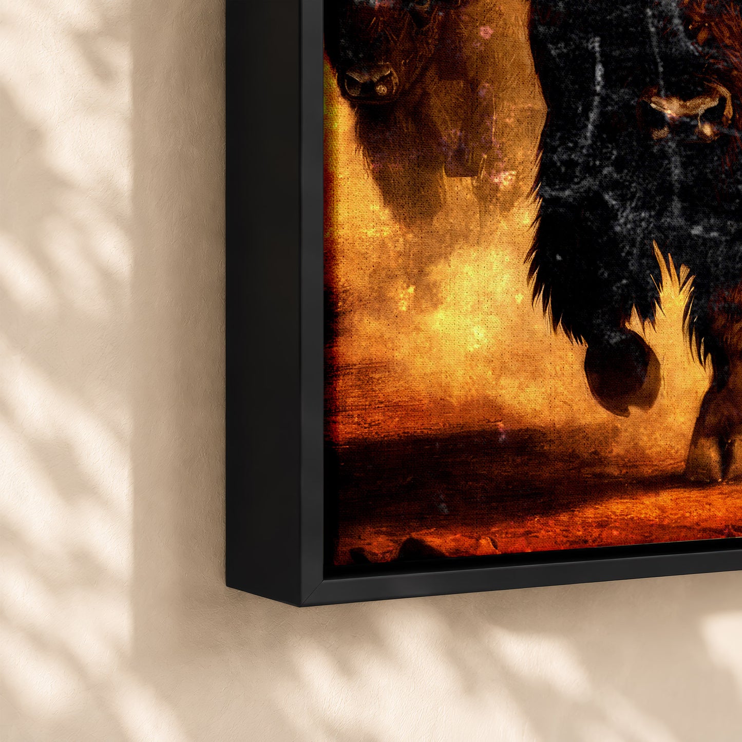 Native American Chief with Beautiful Sunset and Spirit Animal Wall Art Poster/Canvas