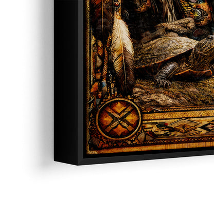 The Seven Grandfather Teachings - Native American Chiefs and Spirit Animal Design for Poster/Canvas