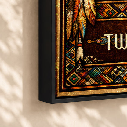 Native American Inspired Wolf Art - "Two Spirits, One Path" Couple for Poster/Canvas