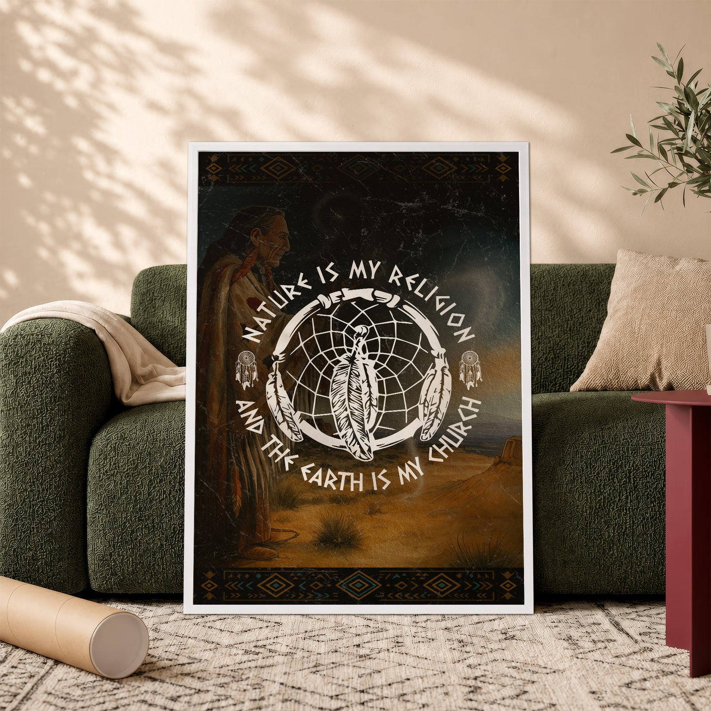 Nature Is My Religion, The Earth Is My Church - Dreamcatcher Poster/Canvas