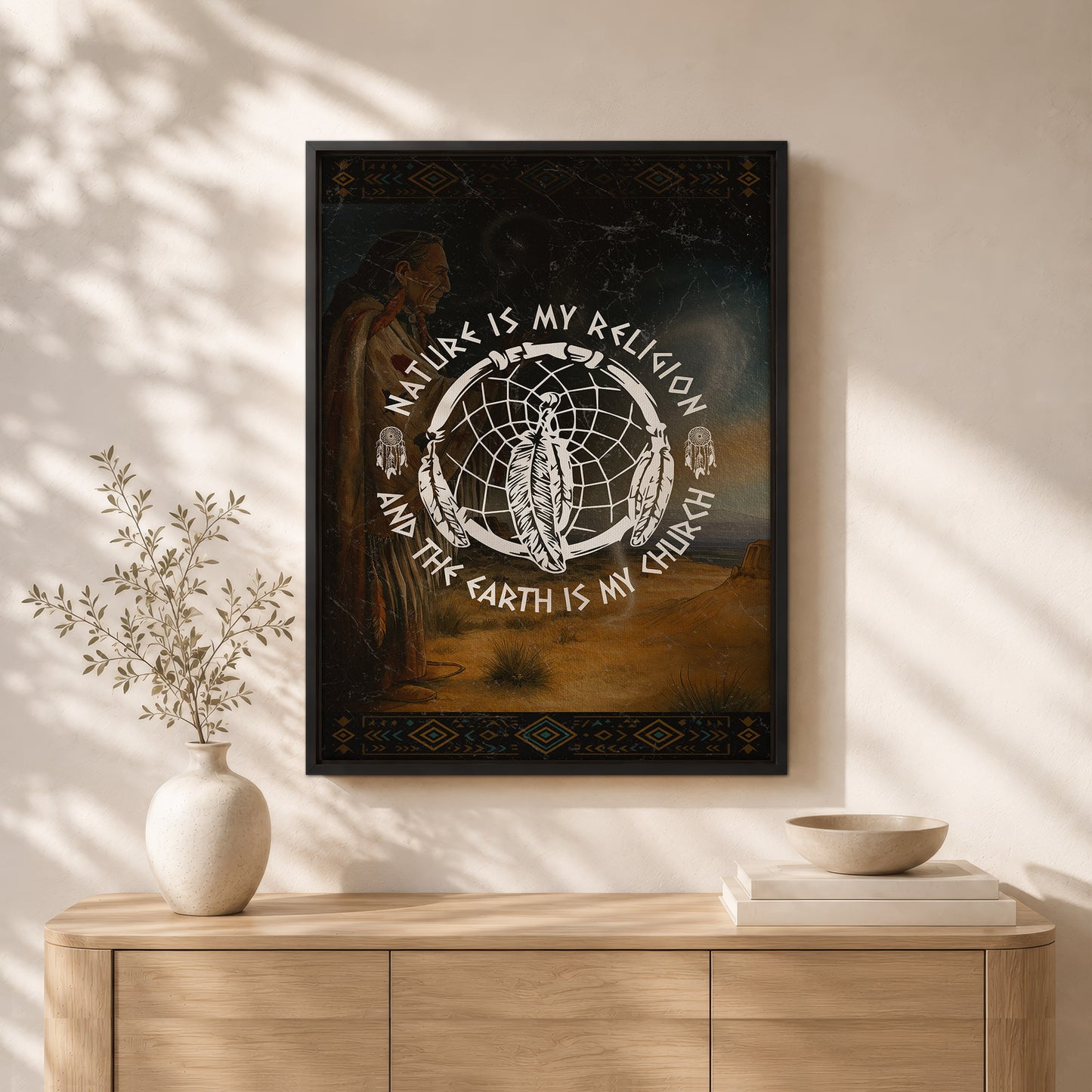 Nature Is My Religion, The Earth Is My Church - Dreamcatcher Poster/Canvas