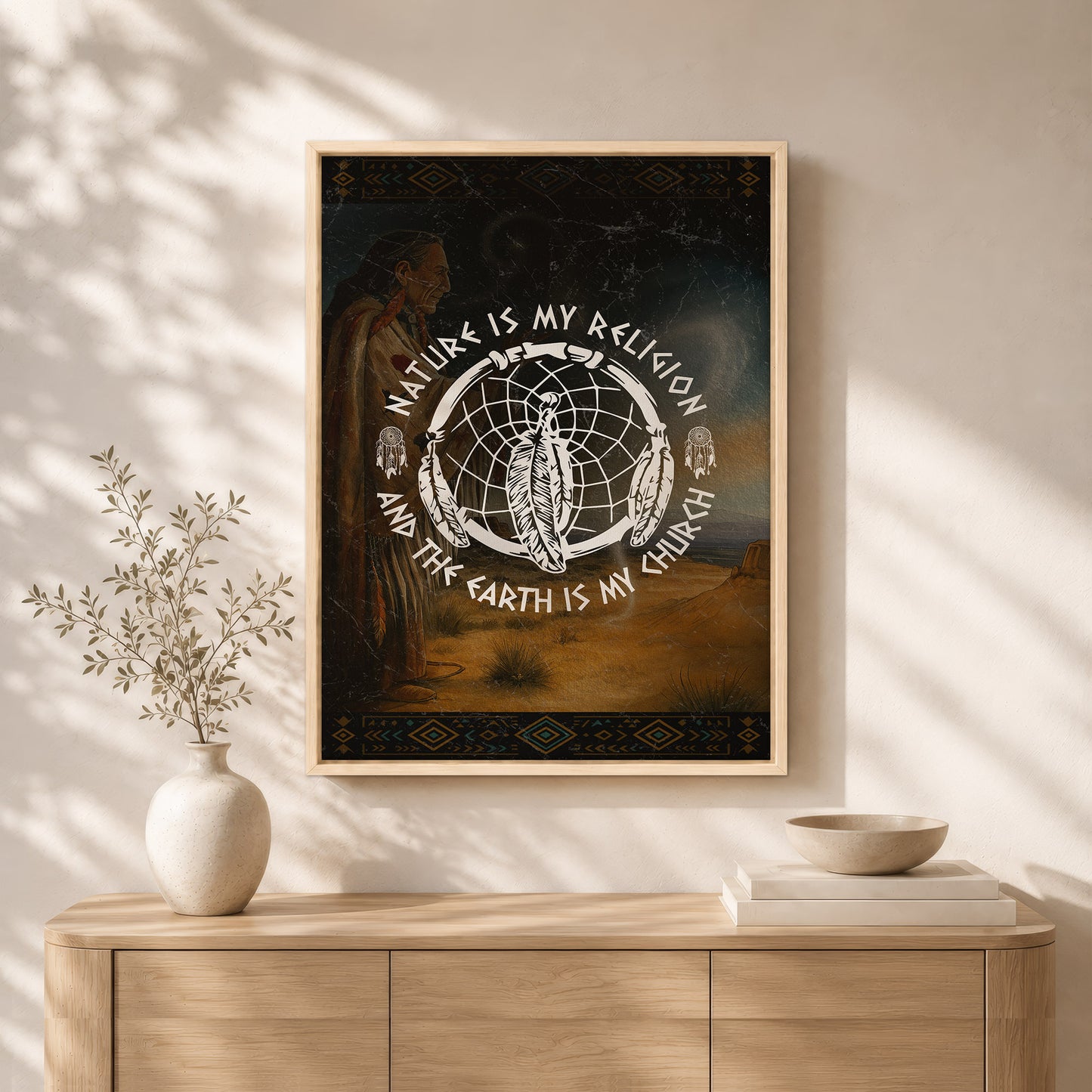 Nature Is My Religion, The Earth Is My Church - Dreamcatcher Poster/Canvas