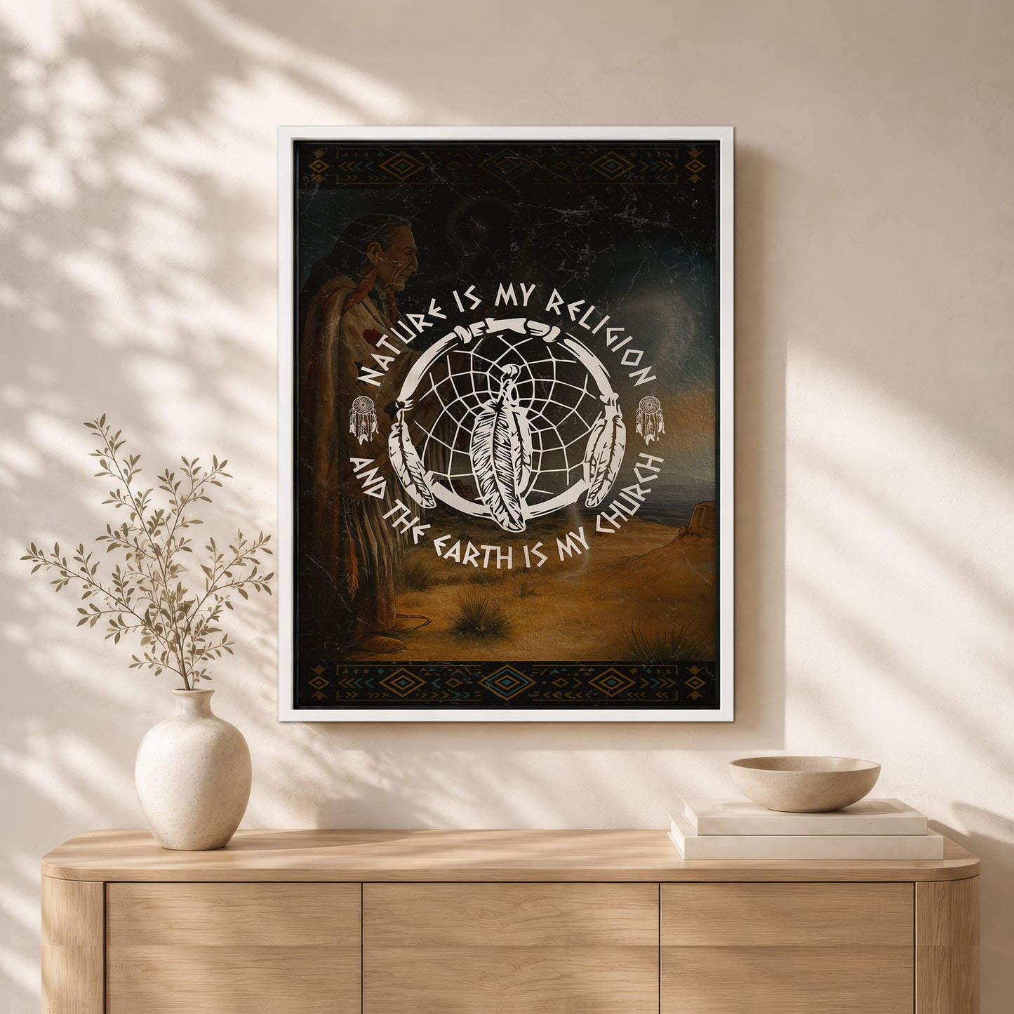 Nature Is My Religion, The Earth Is My Church - Dreamcatcher Poster/Canvas
