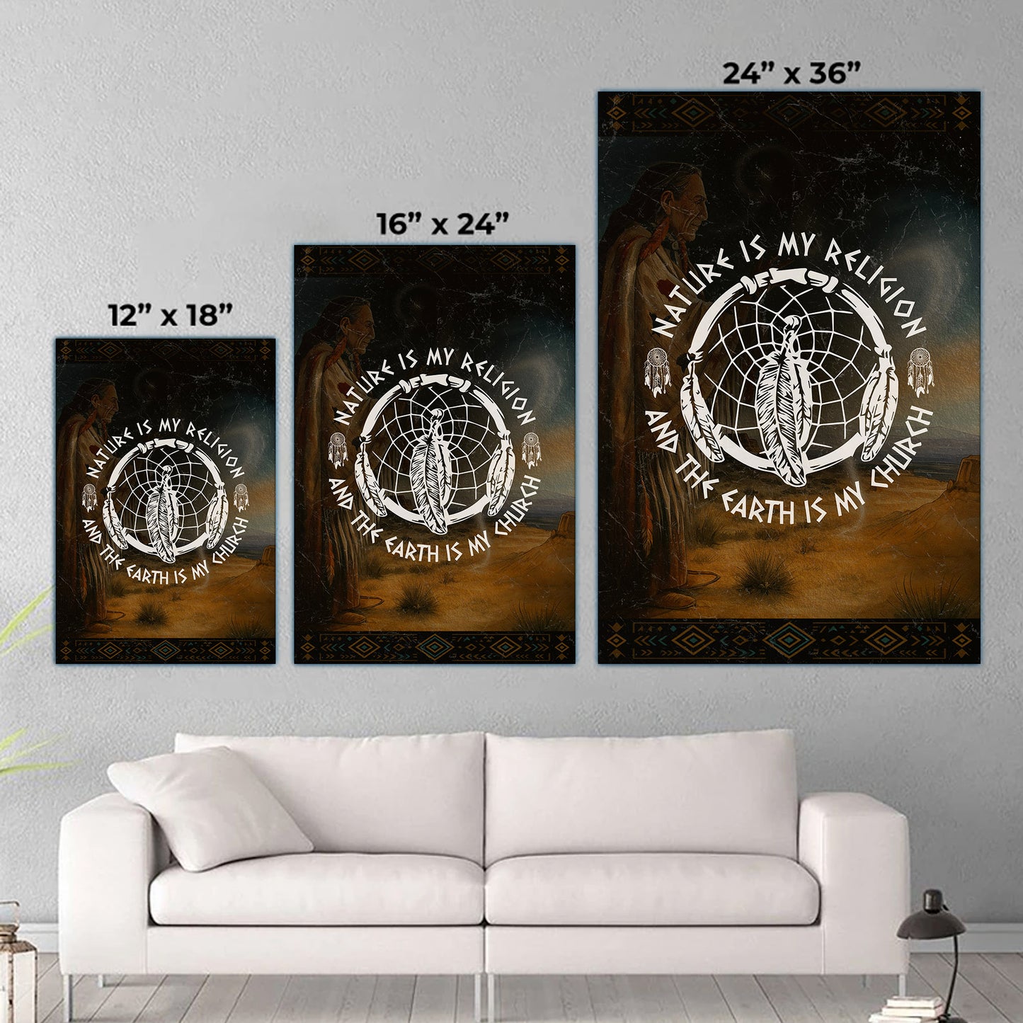 Nature Is My Religion, The Earth Is My Church - Dreamcatcher Poster/Canvas
